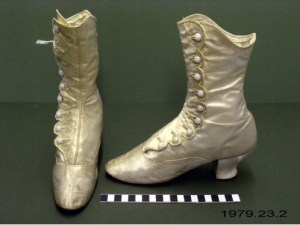 A pair of 1880 wedding boots