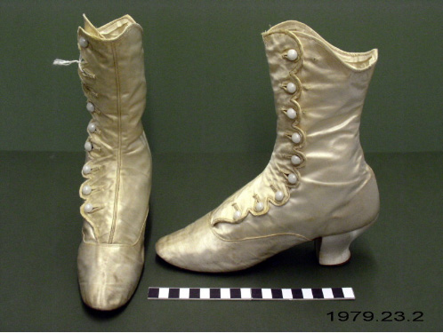 A pair of 1880 wedding boots